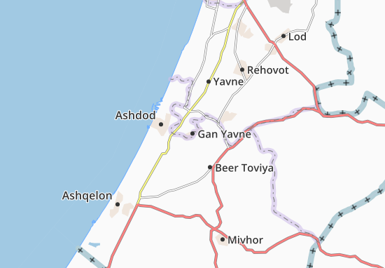 Karte Stadtplan Gan Yavne
