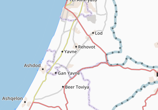 Karte Stadtplan Qiryat Eqron