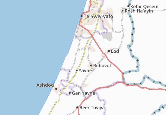 Karte Stadtplan Bet ’Oved