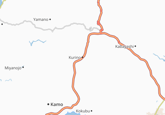 Mapa Kurino