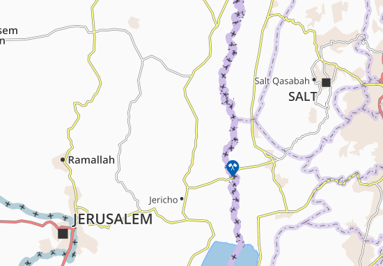 Mapa Khirbat Al ’Awja’ At Tahta