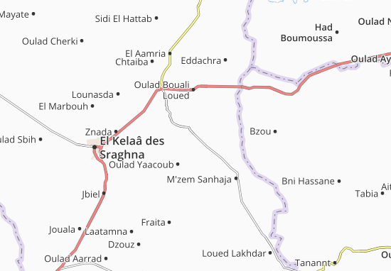 Karte Stadtplan Oulad Aamer