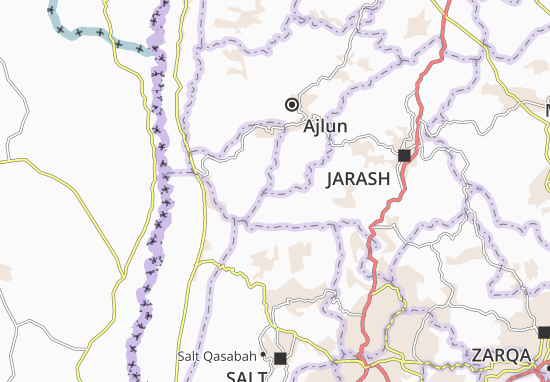 Kaart Plattegrond Ajlun Qasabah
