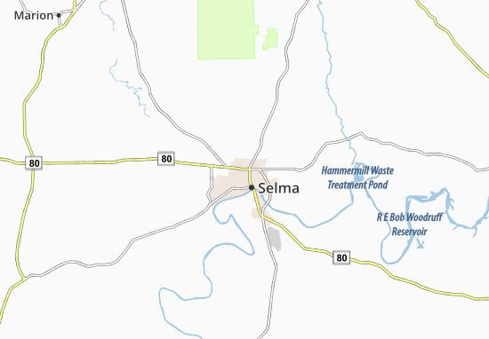 Karte Stadtplan Selma