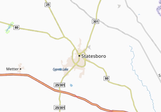 Mapa Statesboro