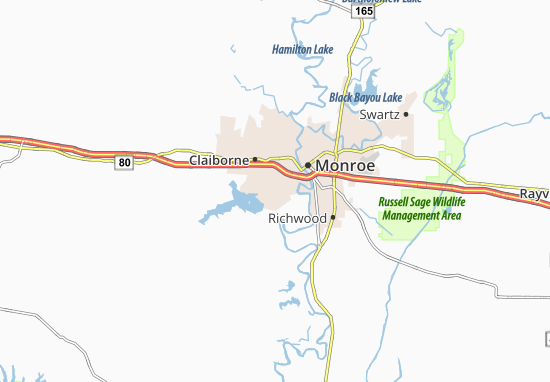 Mapa Brownsville-Bawcomville