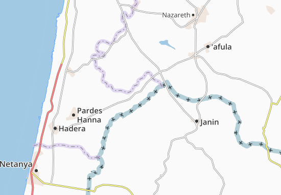 Mapa Umm El Fahm