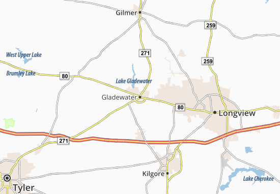 Mapa Gladewater