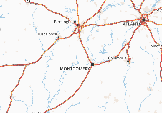 Karte Stadtplan Alabama