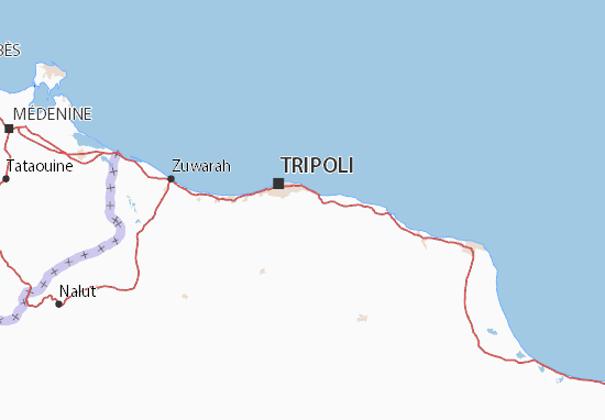 Kaart Plattegrond Tripoli