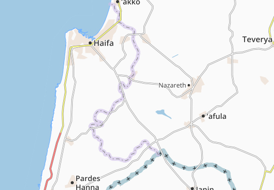 Karte Stadtplan Kefar Yehoshua’
