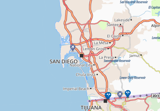 Karte Stadtplan San Diego