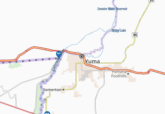 Karte Stadtplan Yuma