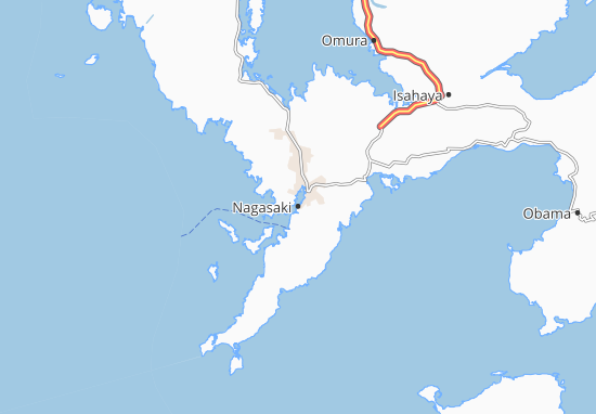 Mapa Nagasaki