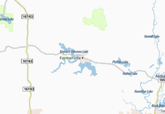 Karte Stadtplan Farmerville