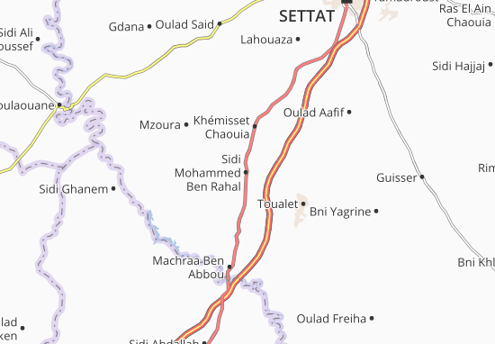 Karte Stadtplan Sidi Mohammed Ben Rahal