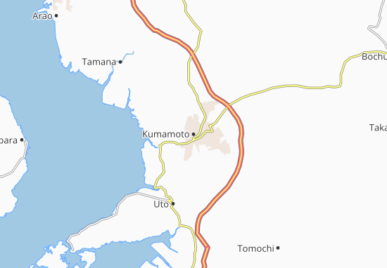 Kaart Plattegrond Kumamoto