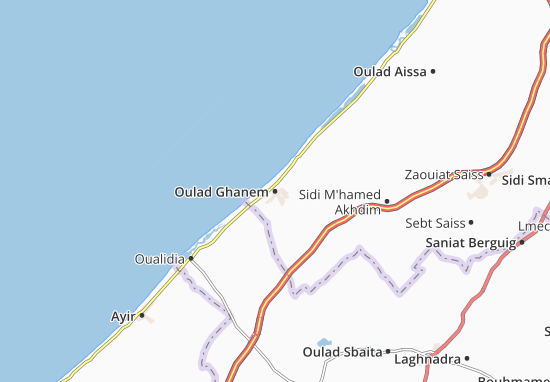 Kaart Plattegrond Oulad Ghanem