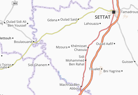 Karte Stadtplan Mzoura