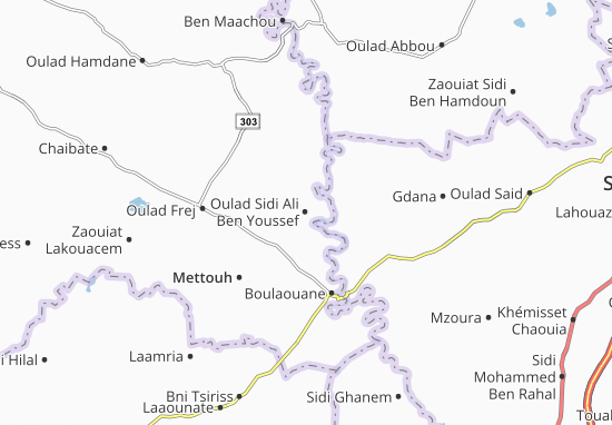 Mapa Oulad Sidi Ali Ben Youssef