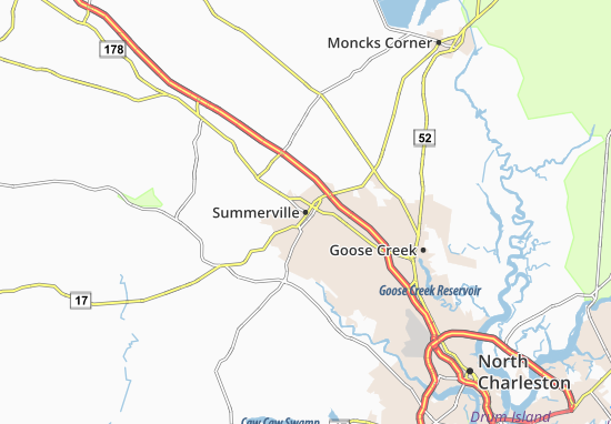 Karte Stadtplan Summerville