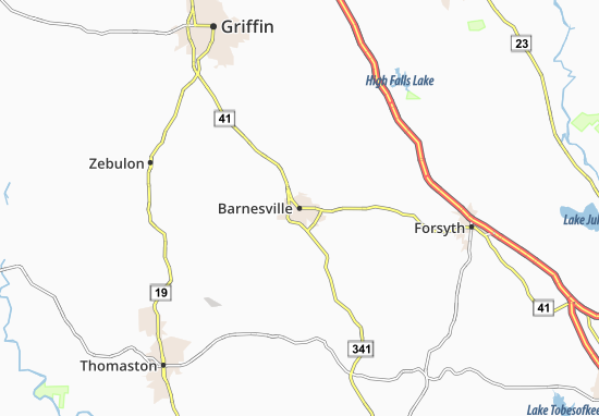 Kaart Plattegrond Barnesville