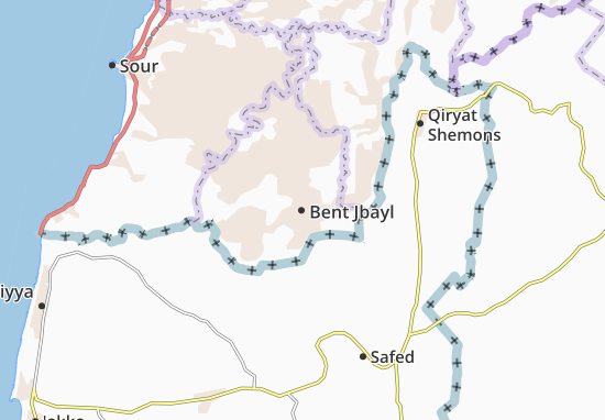 Mapa Bent Jbayl