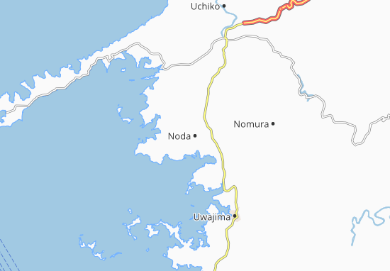 Karte Stadtplan Noda