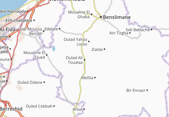 Kaart Plattegrond Oulad Ali Toualaa