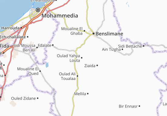Mapa Oulad Yahya Louta