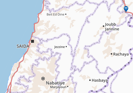 Mapa Jezzine
