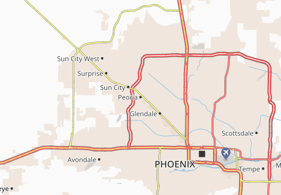 Karte Stadtplan Peoria