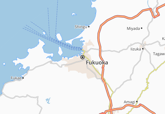 Mapa Fukuoka