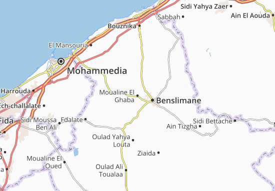 Karte Stadtplan Moualine El Ghaba
