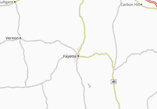 Mapa Fayette