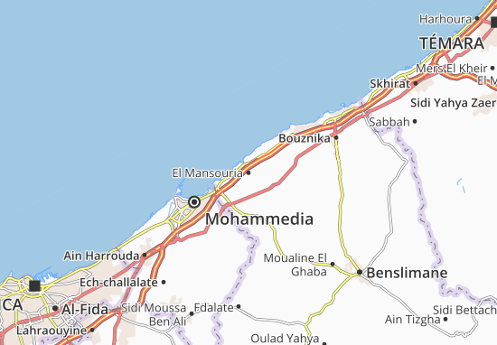Kaart Plattegrond El Mansouria