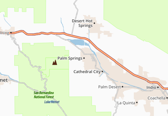 Kaart Plattegrond Palm Springs