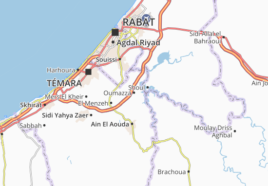 Karte Stadtplan Oumazza