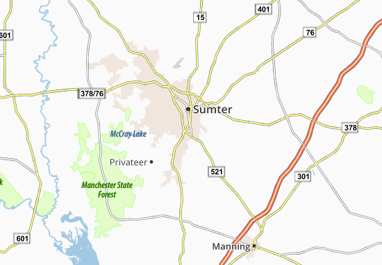 Mapa South Sumter