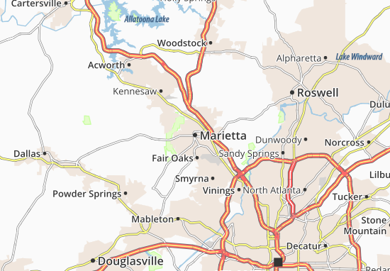 Karte Stadtplan Marietta