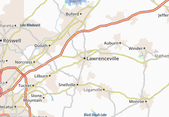 Mapa Lawrenceville