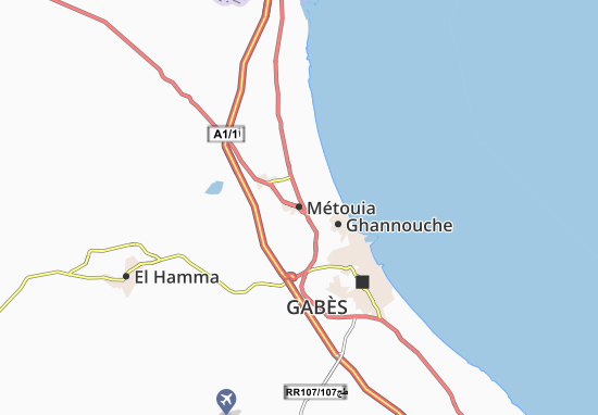 Mapa Métouia