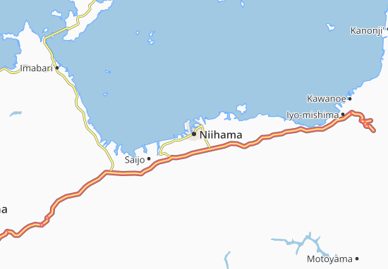 Karte Stadtplan Niihama