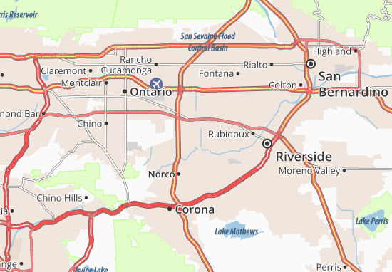 Karte Stadtplan Mira Loma