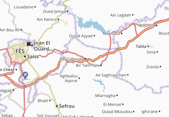 Kaart Plattegrond Ras Tabouda