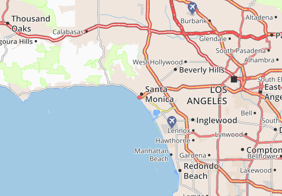 Karte Stadtplan Santa Monica