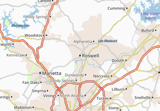 Mapa Roswell
