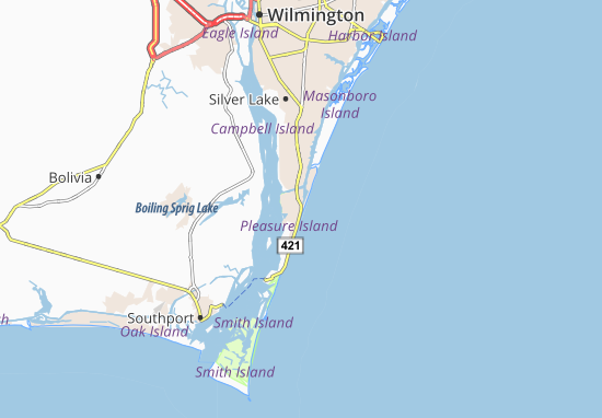 Mapa Carolina Beach