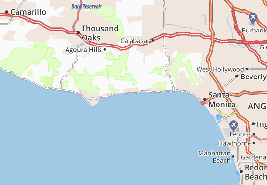 Karte Stadtplan Malibu