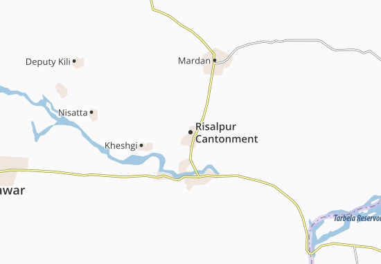 Kaart Plattegrond Risalpur Cantonment